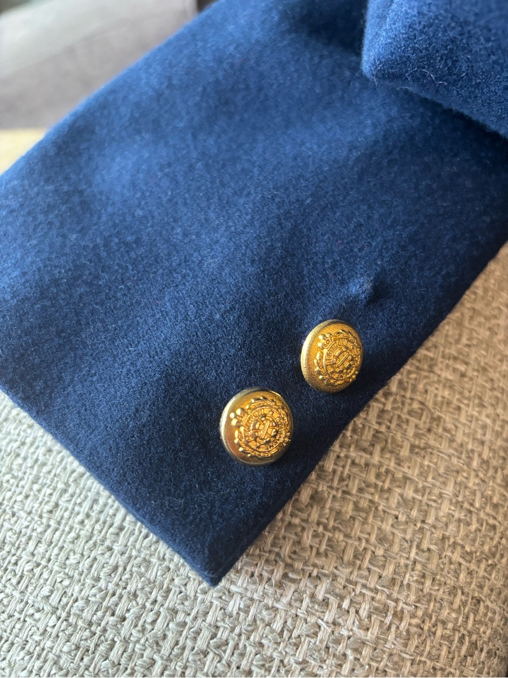 Pendleton Vintage Navy Blue Blazer Suit Jacket Size 10 Petite Gold Tone Buttons - Picture 12 of 12
